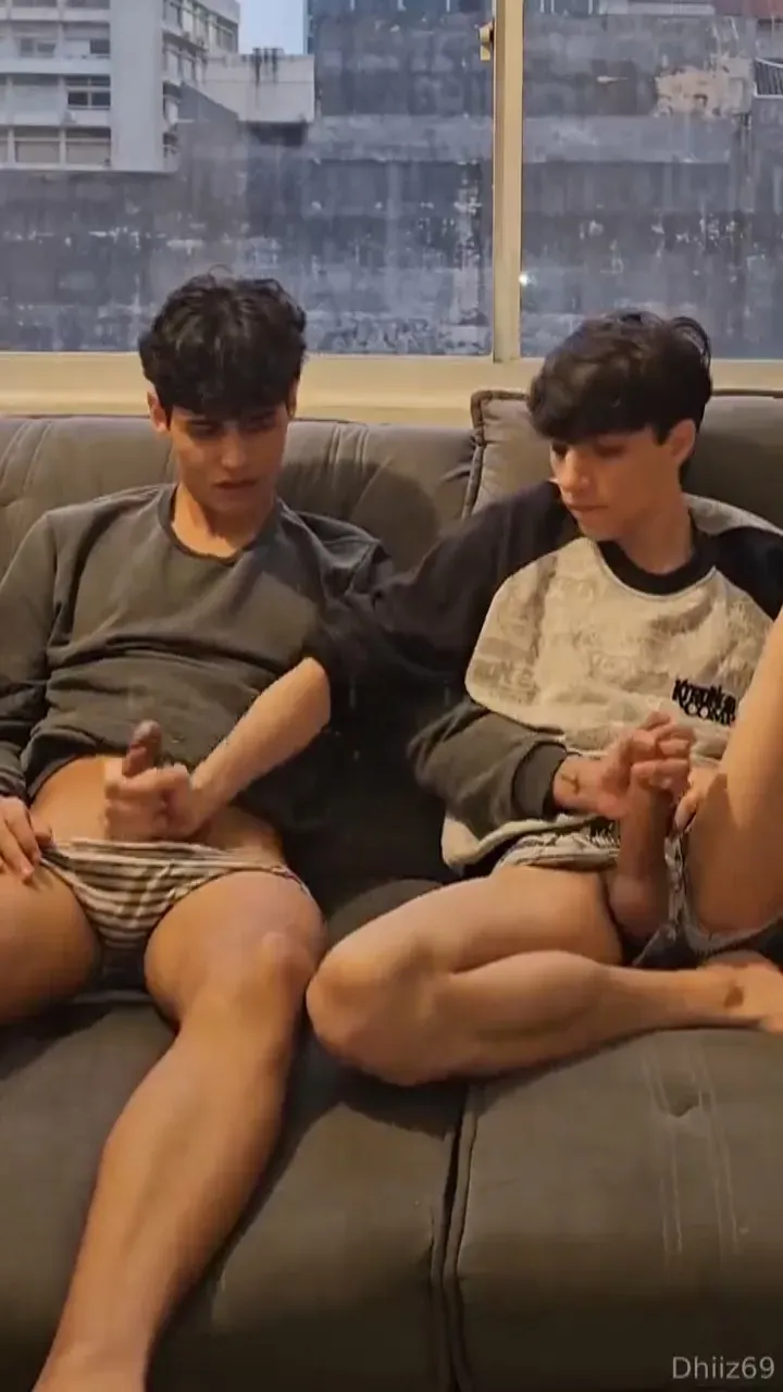 DHIZ Slutty Horny Twink With Big Cock Enjoys Solo Blowjob and Sucking With His Buddy