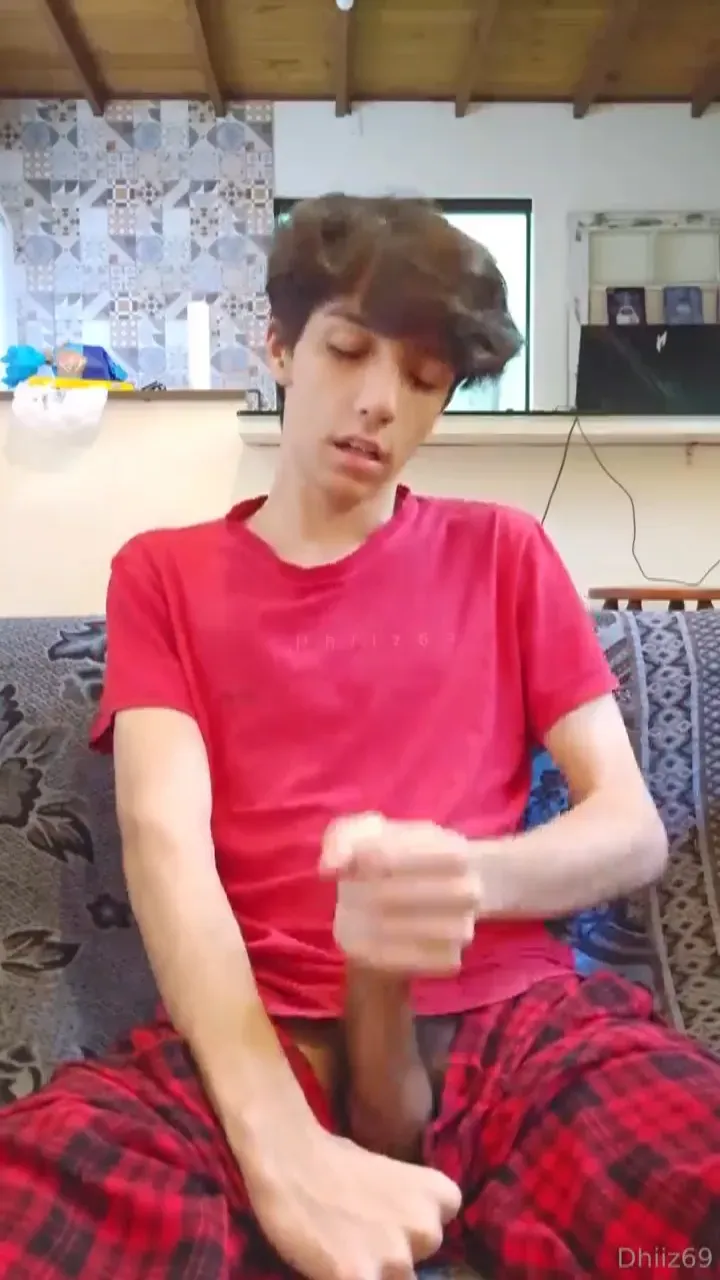 DHIZ Slutty Big-Cock Twink Horny Solo Play and Blowjob With Cock-Hungry Buddy