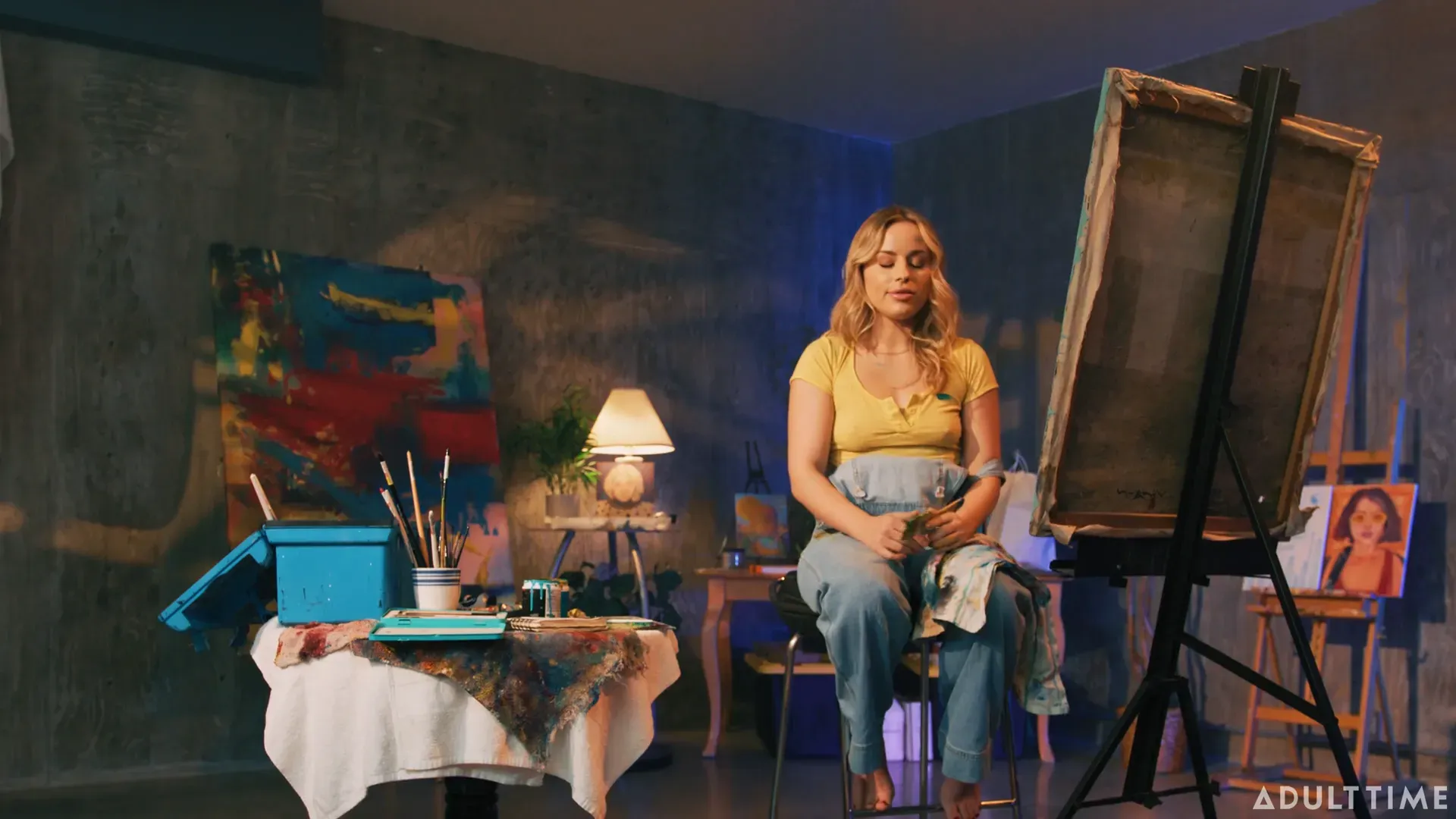 Anna Claire Clouds' A Girl and Her Canvas: Intimate POV Artistic Seduction