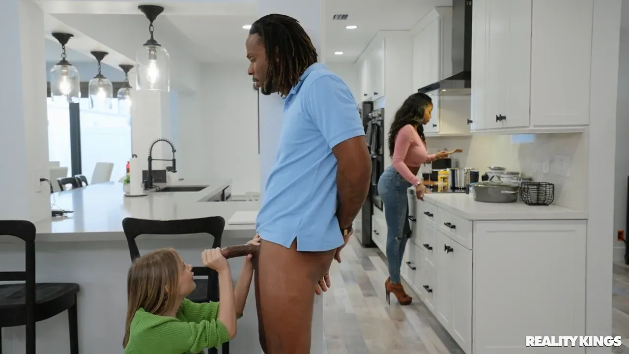 MomsLickTeens - Coco Lovelock & Naomi Foxxx: MILF Busts Sneaky Kitchen BJ