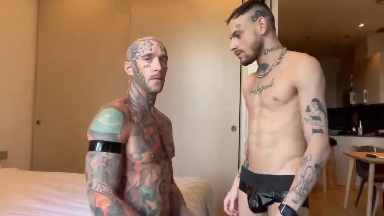 InkedBrln: Tatted Masculine Dude’s Wild Bareback Ride – Bottoming Hard, Raw Anal Fucking, and Intense Gay Passion