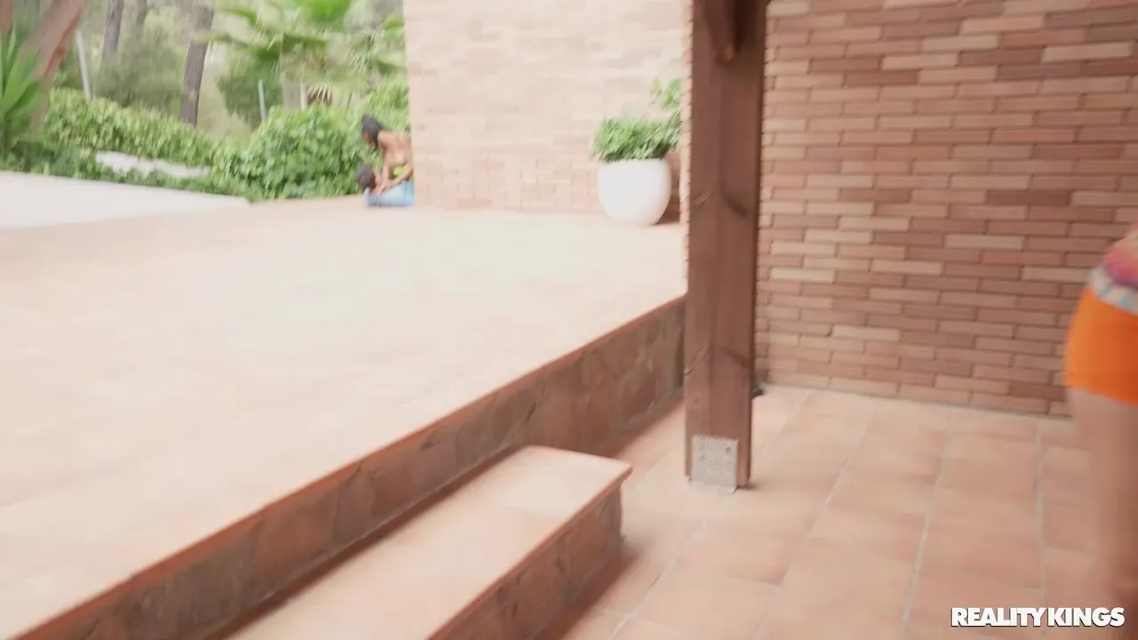 Malia Lenoir Sneaky Sex At Backyard BBQ - Ebony Slut Fucks Behind Friends